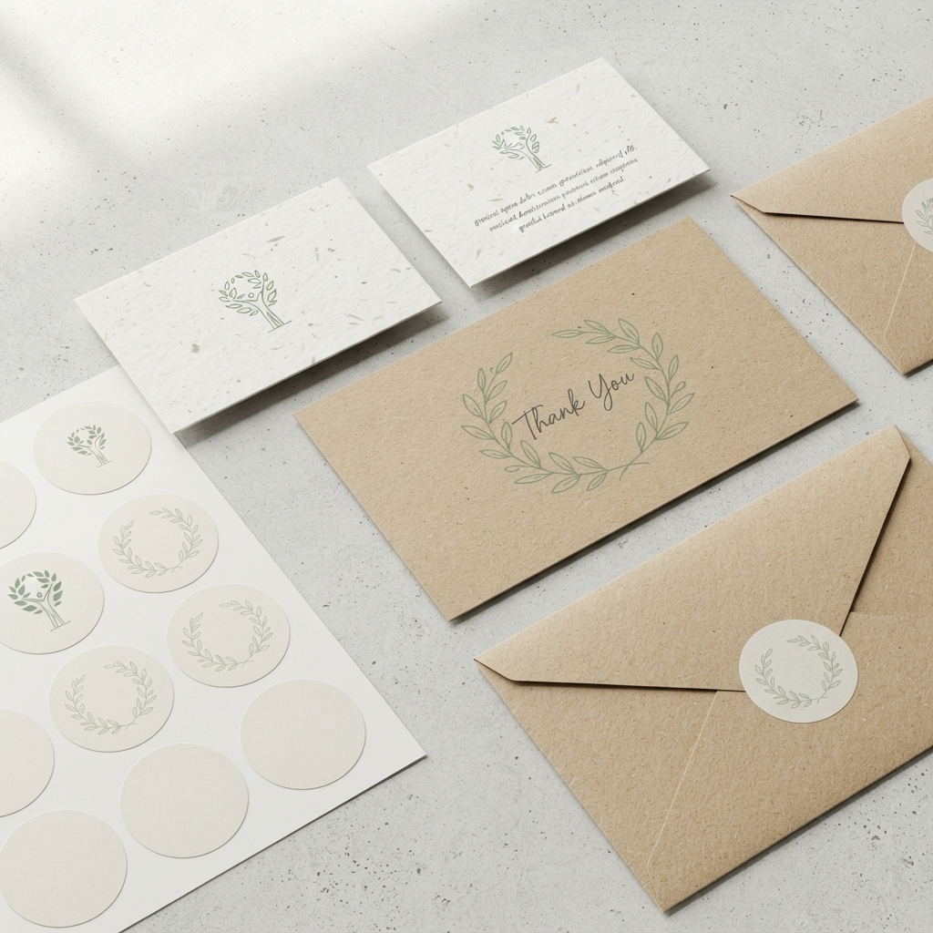 Handmade seed paper sheets embedded with wildflower seeds