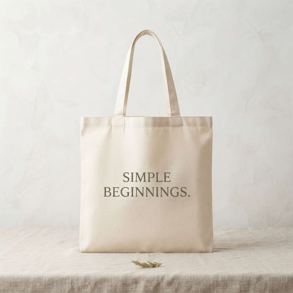 Natural cotton tote bags for eco-friendly retail packaging
